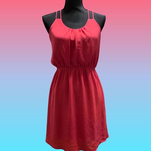 HOT PINK STRAPPY MINI DRESS - Picture 7 of 13